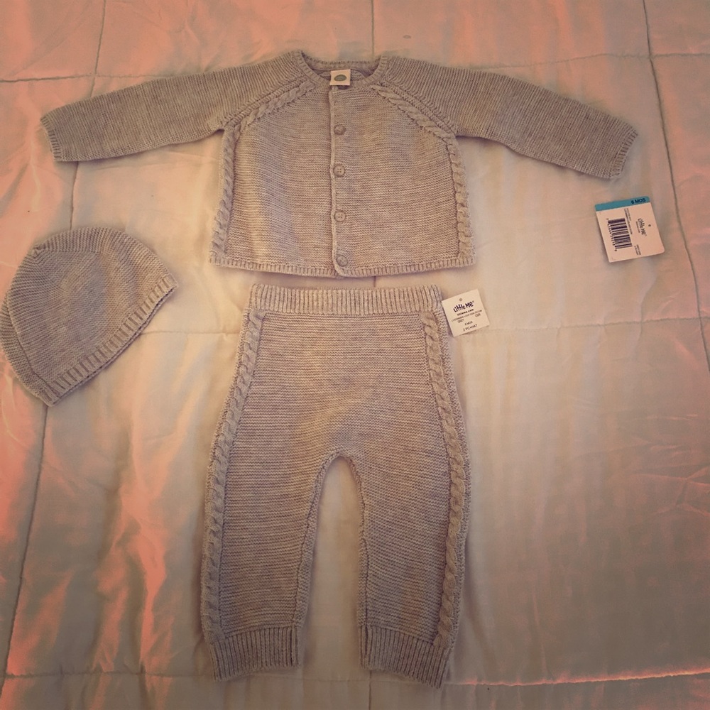 Little Me Grey Sweater Set